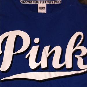 oversized blue vs pink shirt